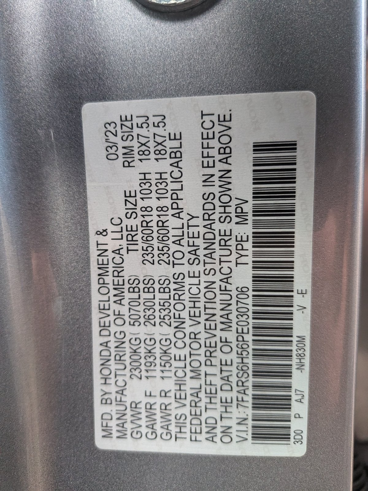 2023 Honda CR-V Hybrid Sport