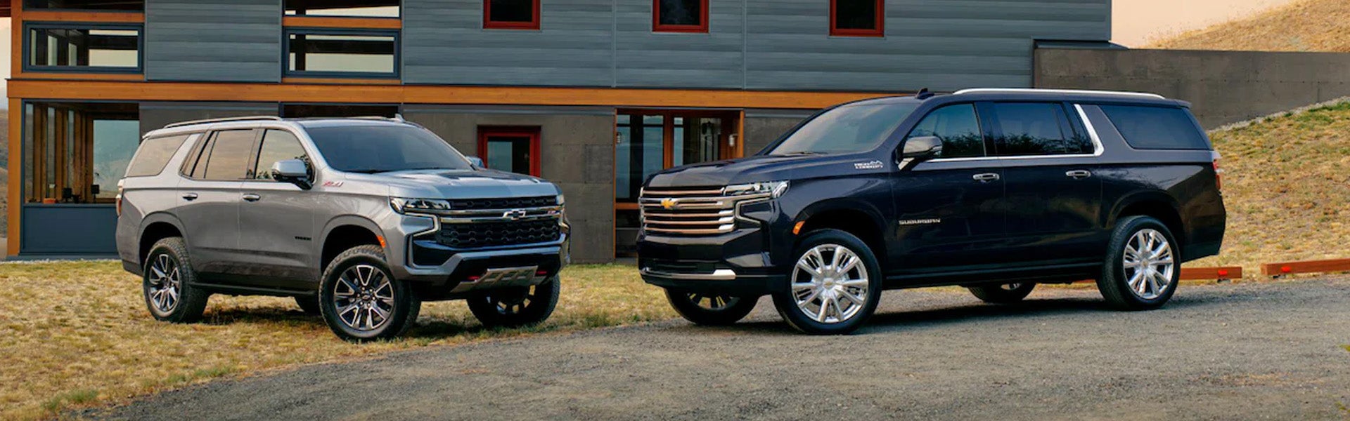 2024 Chevrolet Tahoe's parked outside the home