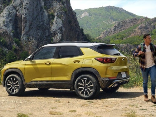 2024 Chevrolet Trailblazer exterior view of vehicle parked near the mountains